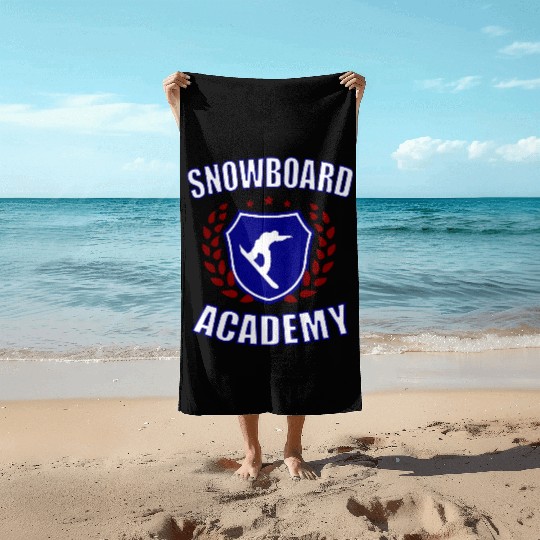 Snowboard Academy Beach Towels