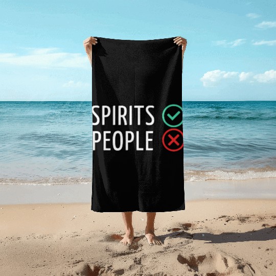 Spirits Yes People No yellow Beach Towels