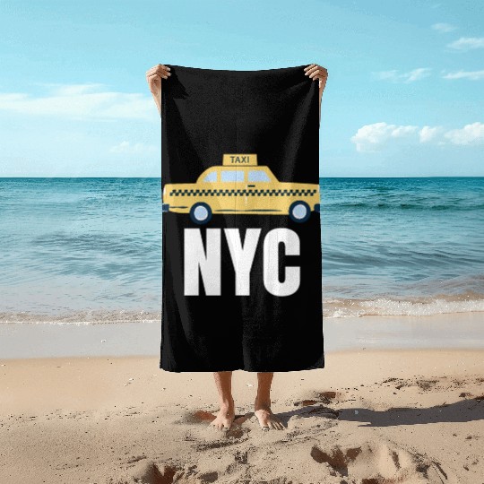 Nyc New York City Taxi Travel Usa Cities Beach Towels