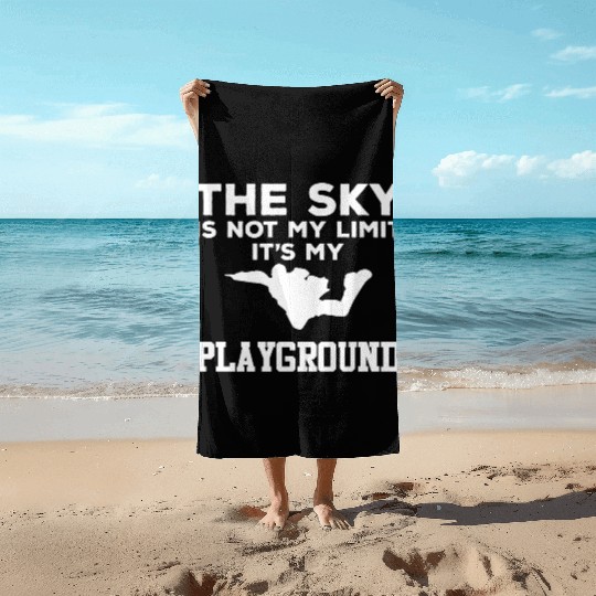Sky Playground - Skydiver Skydiving Parachuting Beach Towels