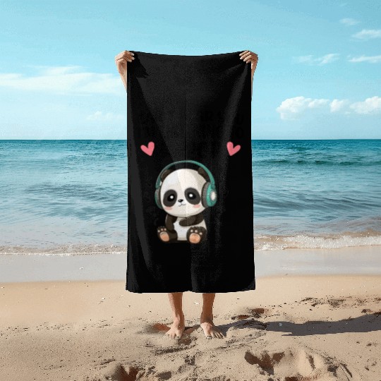 Can't Hear You I am Listening to K-Pop Beach Towels