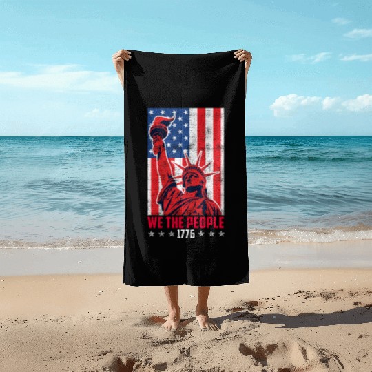 We the people 1776 American Freedom USA Fan Beach Towels