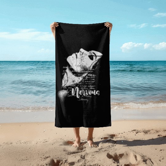 Y2k Aesthetic Grunge - Nervous Beach Towels