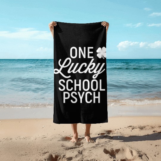 School Psychologist 80s green Beach Towels