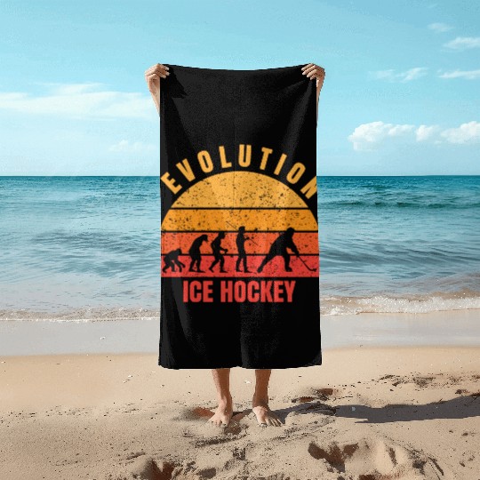 Evolution ice hockey Beach Towels