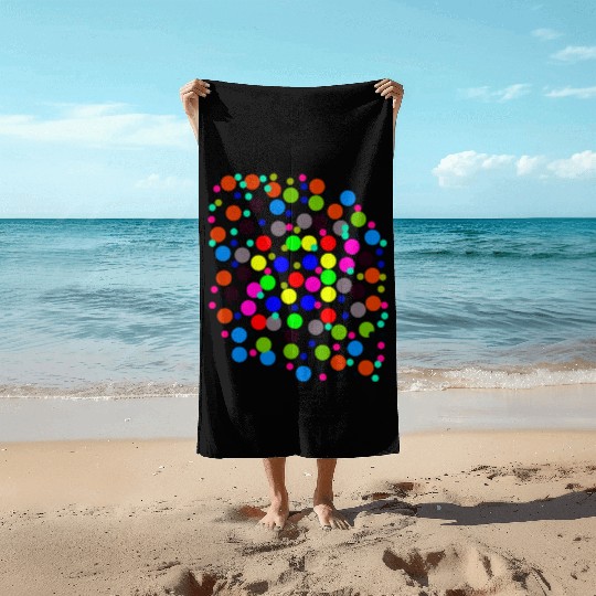 Multi-colored circle pattern Beach Towels, Travel
