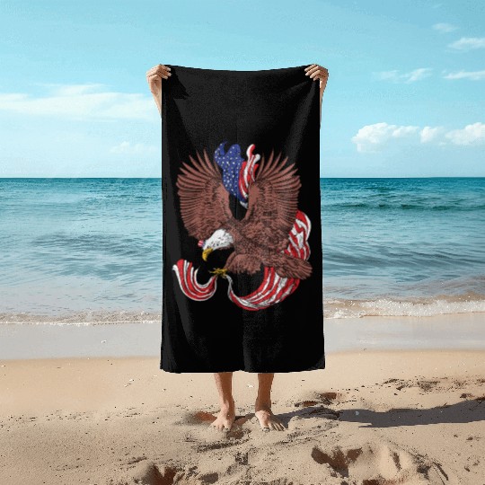 America Eagle USA Patriots American Pride Beach Towels