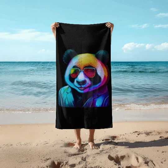 Colorful and Cool: The Neon Panda Beach Towels