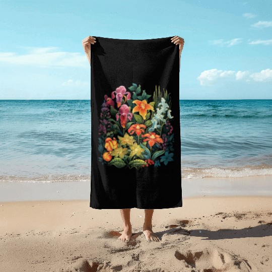 Orchids Flowers Garden Blossom Orchid Lover Beach Towels