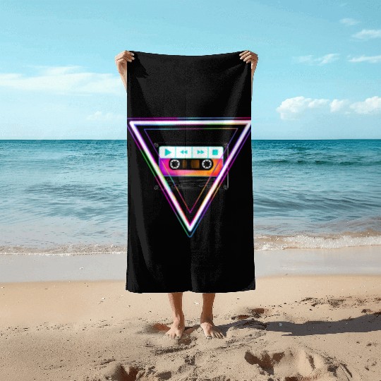 Totally Triangular 80s Cassette Tape Beach Towels