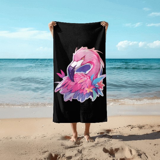 Flamingo Party Neon Flamingo Flamingos Beach Towels