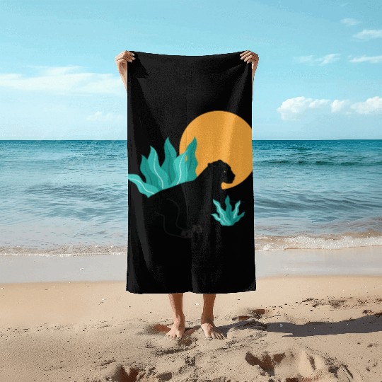 Sunday Chillout With Black Panther Beach Towels