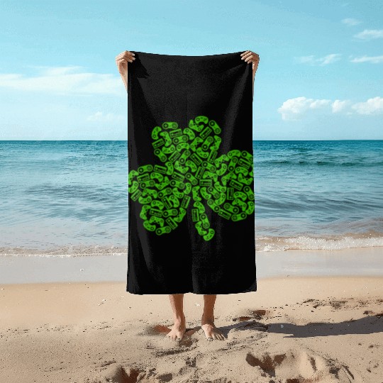 Gamer Game Shamrock St Patricks Day Irish Beach Towels