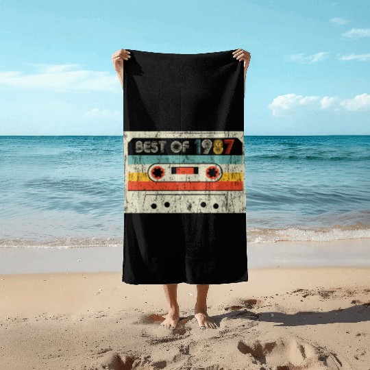 33rd Best Of 1987 Cassette Tape Beach Towels