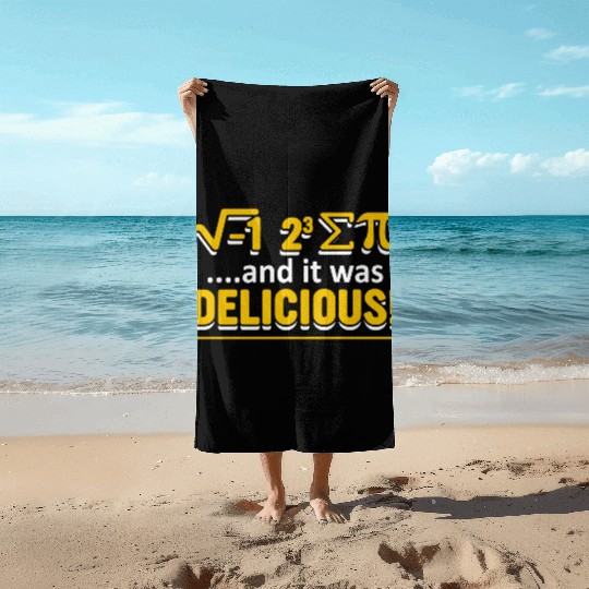 Funny Math Pi Day And It Was Delicious Beach Towels