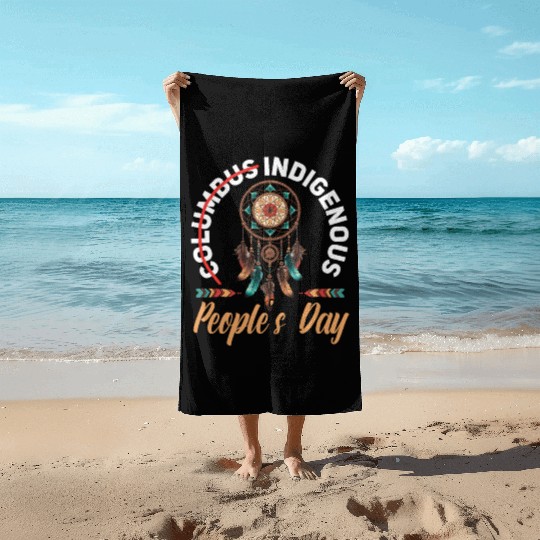 Aboriginal Indians Indigenous Native American Day Beach Towels