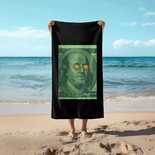 Benjamin Franklin Bitcoin Beach Towels