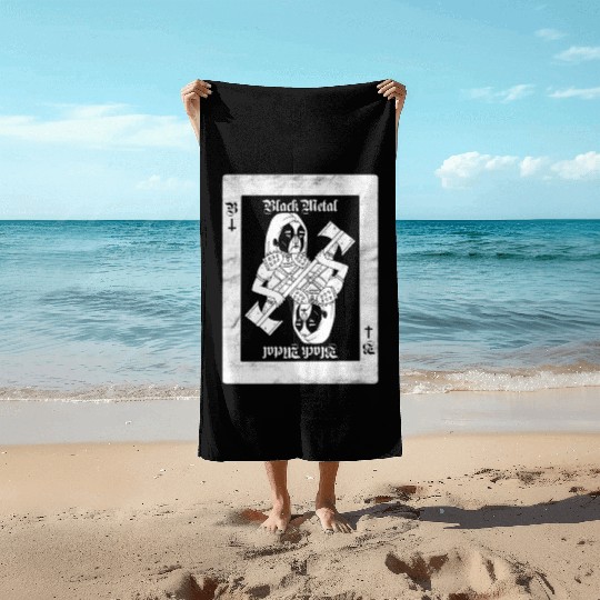 Black Metal Concert Headbanger Satan Antichrist Co Beach Towels