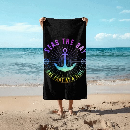Cruise Seas The Day Family Vacation Beach Towels