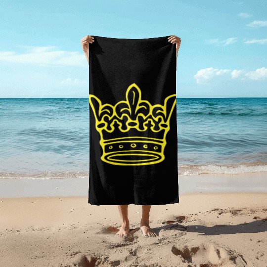 Crown Neon Yellow Beach Towels