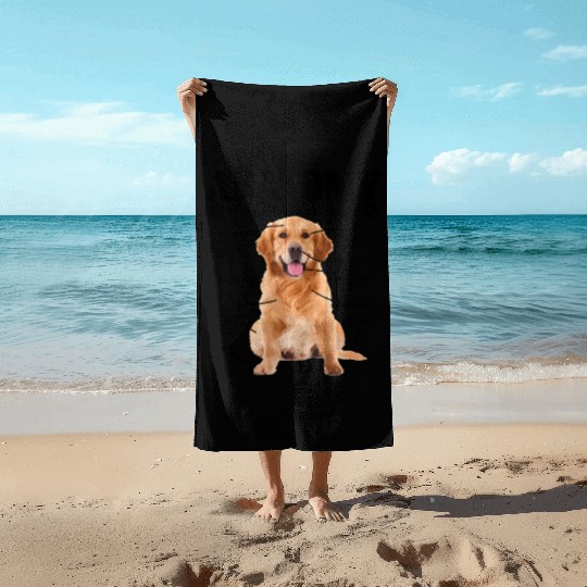 Anatomy Of A Golden Retriever Dog Mom Dad Beach Towels