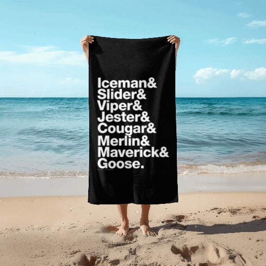 Top Gun Pilot Names Beach Towels