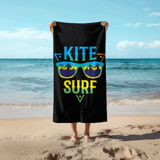 Kite Surfing Extreme Sports Kite Border Beach Towels