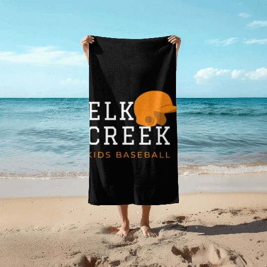 elk creek design - baseball Beach Towels