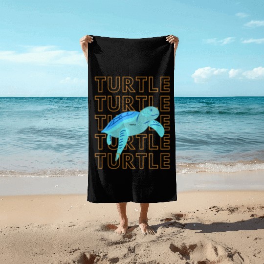 Sea Turtle Doodle Beach Towels