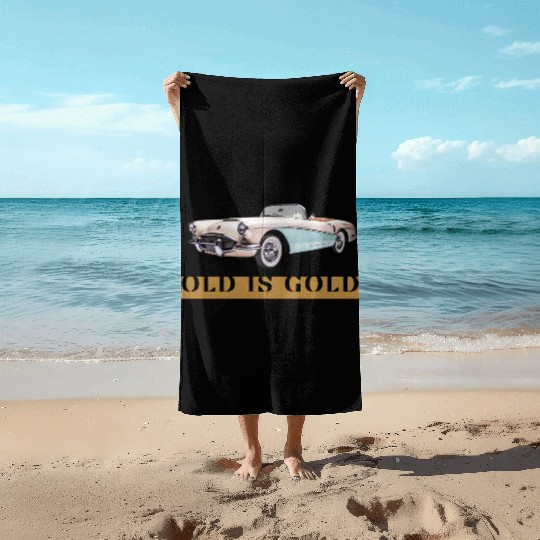 OLD IS GOLD Beach Towels