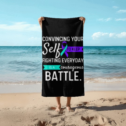 Mental Health Suicide Awareness Suicide Prevention Beach Towels