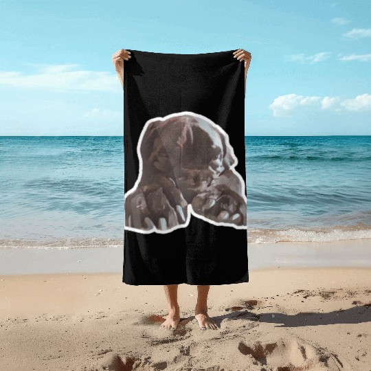 Cane corso in its natural sleeping environment Beach Towels