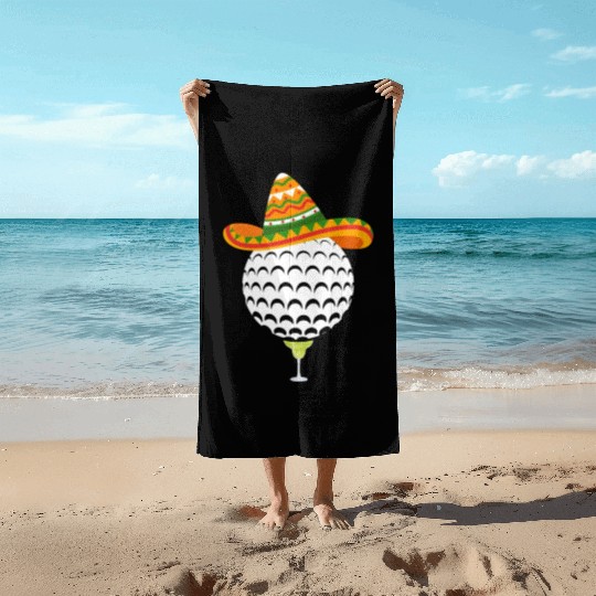 Margarita Golf Ball Mexican Sombrero Beach Towels