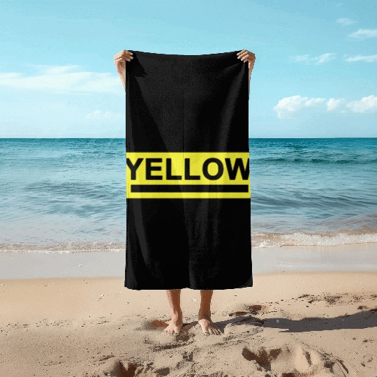 YELLOW retro green 70s Beach Towels