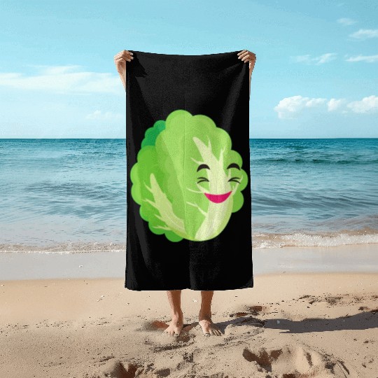 lettuce green Beach Towels