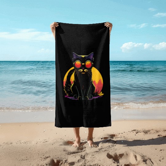 FELINE Fine | Cat Lover Summer Animal Beach Party Beach Towels