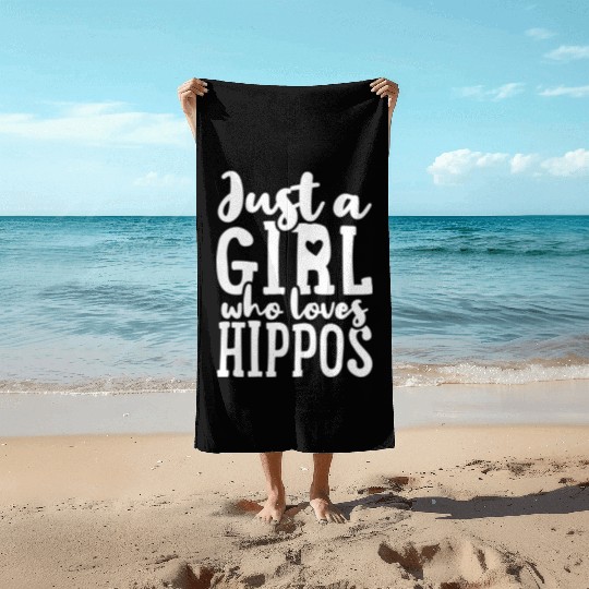 Hippos Hippopotamus Lover nostalgia Beach Towels