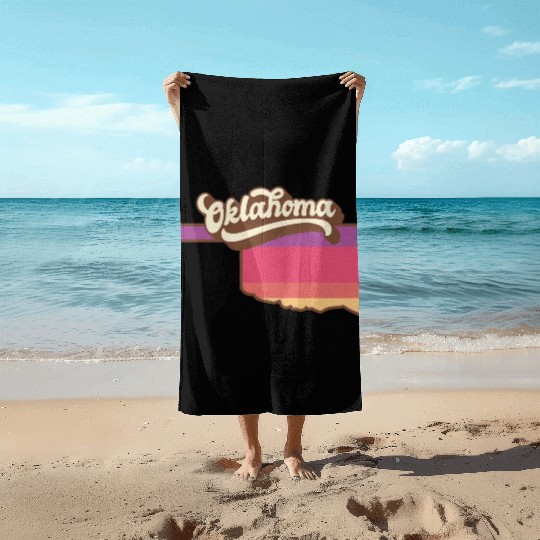 Oklahoma Retro USA Beach Towels