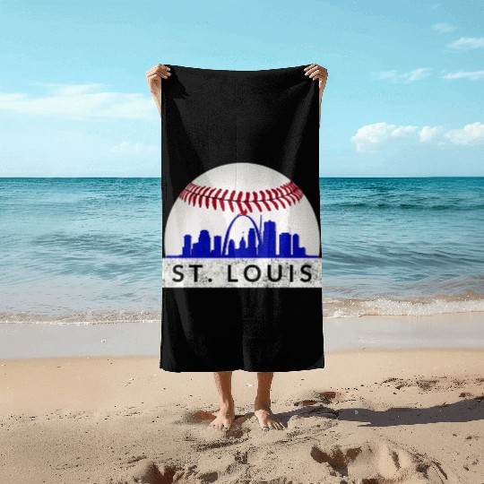 Saint Louis Red Cardinal Dress Hometown Skyline Gi Beach Towels