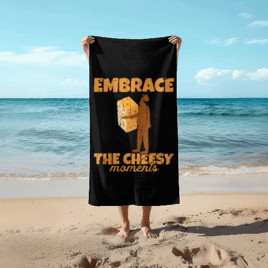 Embrace the cheesy moments - Cheese Beach Towels