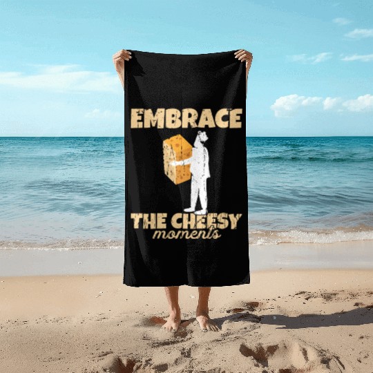 Embrace the cheesy moments - Cheese Beach Towels