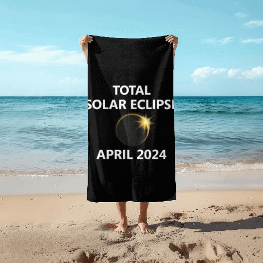 Solar Eclipse 2024 Kentucky Oklahoma Michigan City Beach Towels