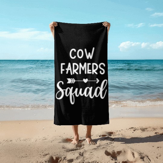 Cow Farmer Squad Design Copy Copy Beach Towels