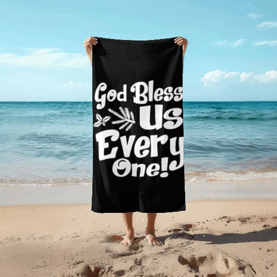 A Christmas Carol Charles Dickens God Bless Us Beach Towels