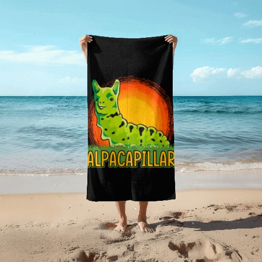 Alpacapillar Funny Alpaca Llama Lover Pun Beach Towels
