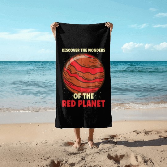 Mars Explore Astronaut Astronomy Solar System Beach Towels