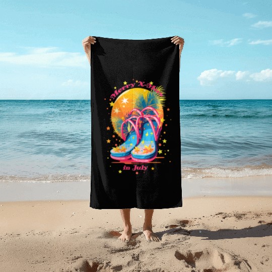 "Beach Bound Booties | "Christmas in July" Flip Beach Towels