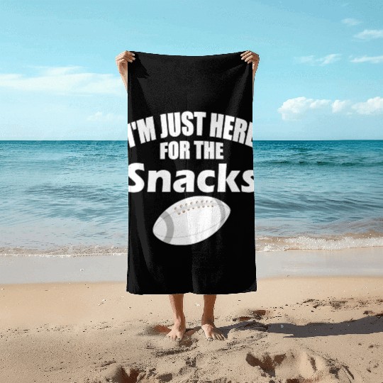 I m Just Here For The Snacks Funny Fantasy Beach Towels