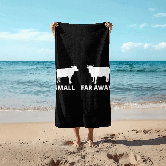 Small Cow Far Away Beach Towels Funny Father Ted Dougal