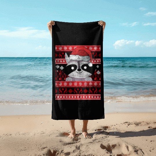 Zookeeper Raccoon Ugly Racoon Beach Towels